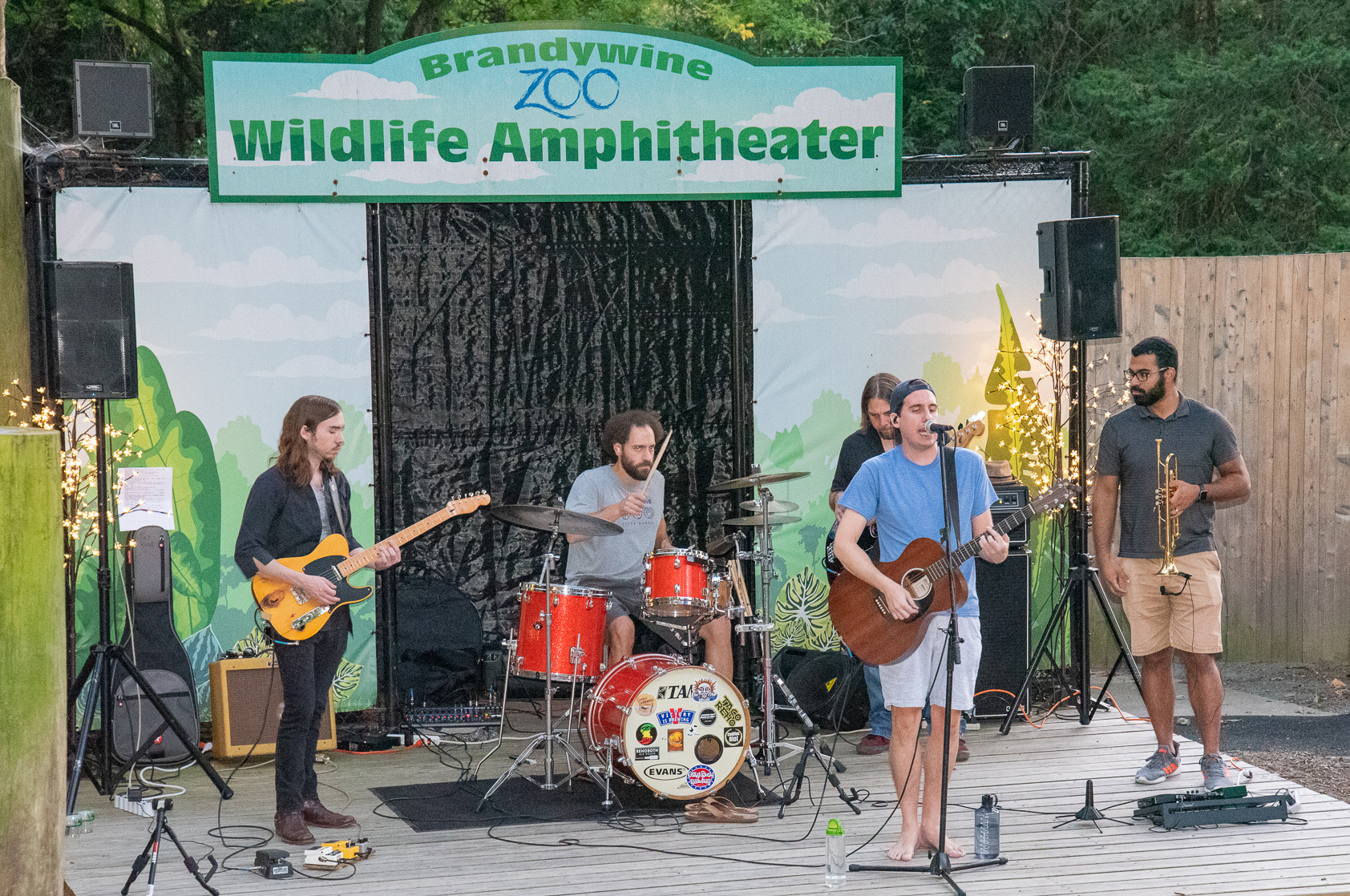 Spokey Speaky Band playing at the brandywine zoo