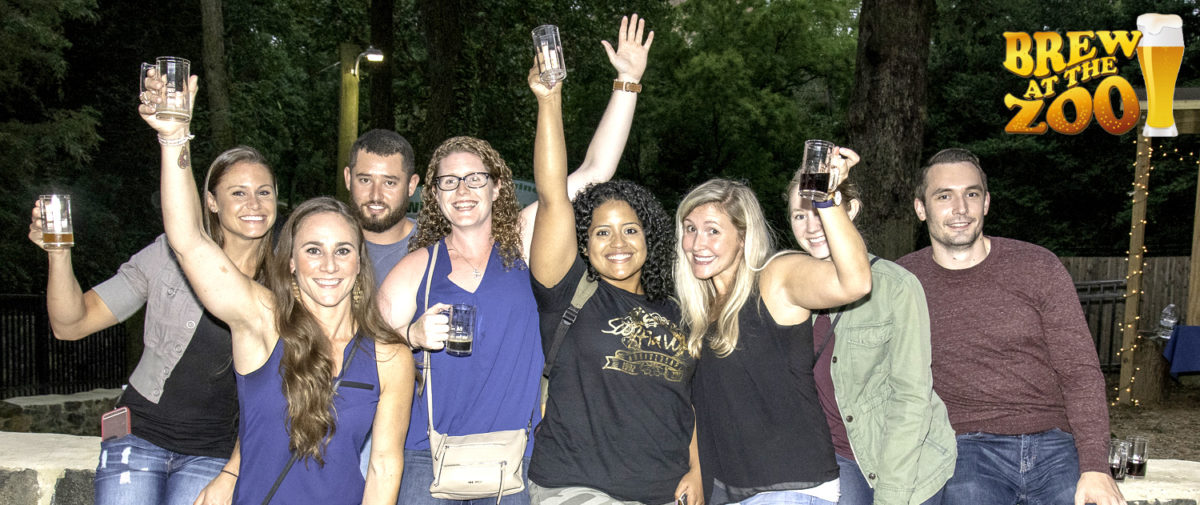 People celebrating at Brew at the Zoo