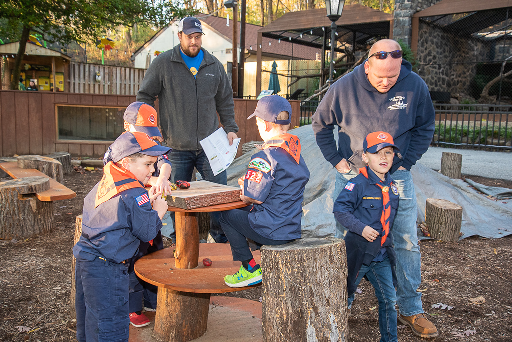 cub scouts at the Brandywine Zoo Scout Day