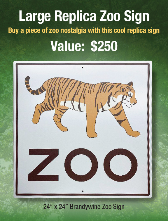 Large replica zoo sign