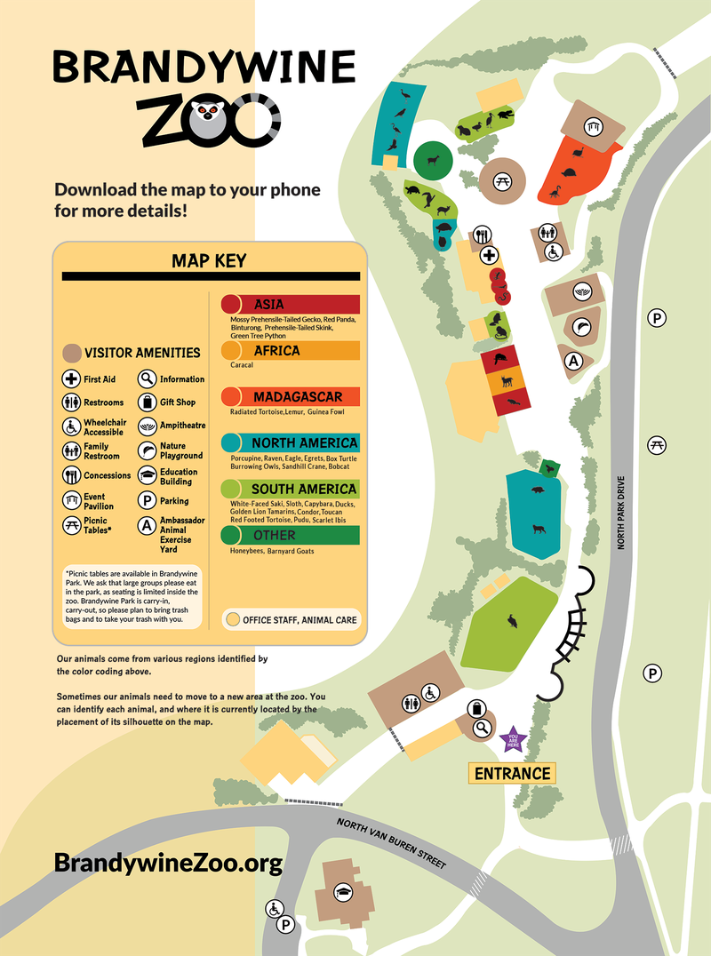 Zoo Map - Brandywine Zoo