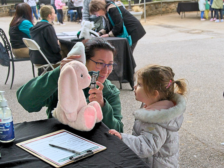 Stuffed Animal Vet Clinic doctor and patient with child