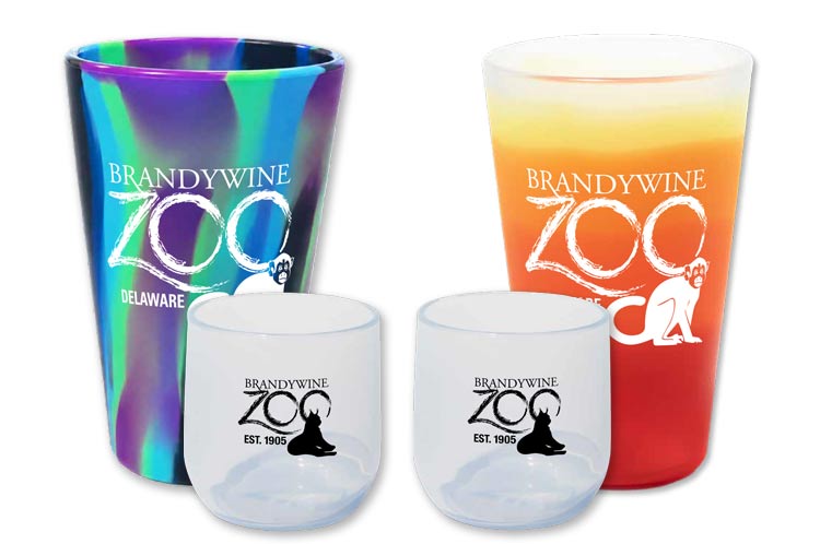 Silicone cups can be purchased in the gift shop.